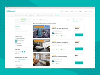 Hotel Booking b2b hotel booking product design ui ux webapp