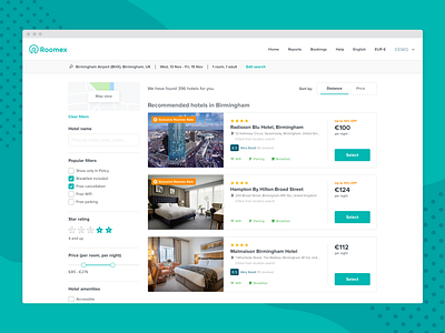 Hotel Booking b2b hotel booking product design ui ux webapp