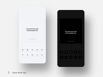 Neumorphism UI - Quote Writer App app app design flat neumorphism ui