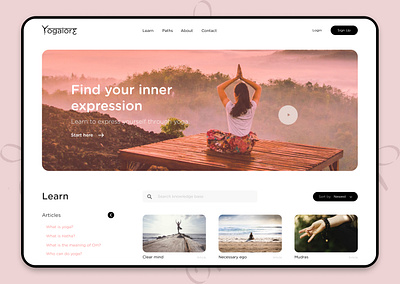 Yogalore - Learn yoga in the simplest way possible interface landing page learn yoga logo product card ui ux web web design website yoga yogalore