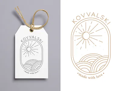 LOGO for "KOVVALSKI jewelry" brand brand identity branding graphic design illustration jewelry label design logo logo vintage logotype package design typography vintage