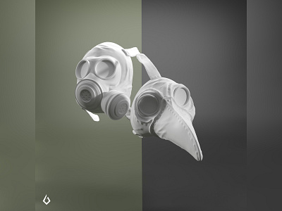 Sculpt January day 020 blender3d gas masks plague sculptjanuary2020 tools