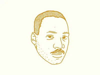 MLK portrait branding design digital grunge handmade icon illustration sketch texture vector