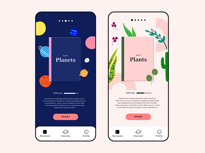 Education App - Interactive books (Freebie) animation app application cute edu education figma freebie illustration interaction kids learning learning app principle ui ux