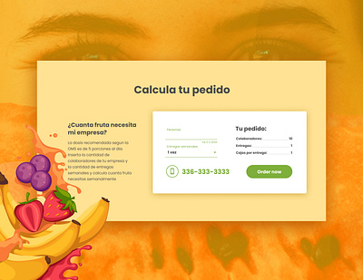 SrFruits - UI for mexican fruit delivery company calculate form design fruits order form ux ui