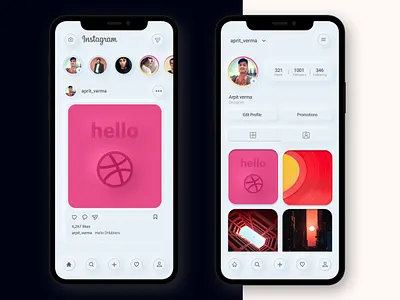 Instagram | Skeuomorphic app debut hello dribble instagram redesign skeuomorph skeuomorphic ui