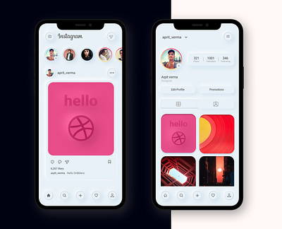 Instagram | Skeuomorphic app debut hello dribble instagram redesign skeuomorph skeuomorphic ui