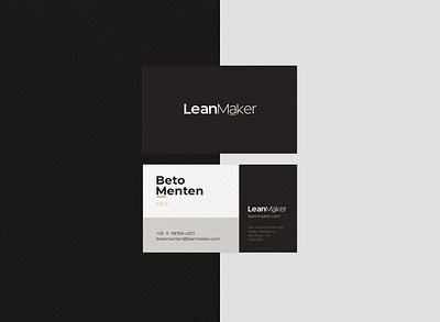 Business Card | Lean Maker brand branding cartão cartão de visita cartão de visitas dark identidade de marca identidade visual identity marca minimal minimalism minimalist minimalist design minimalist logo visual identity