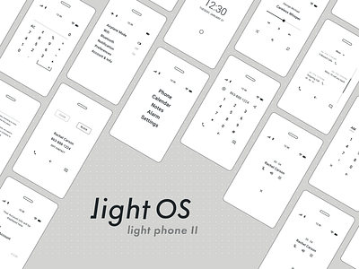 Light OS - Light Phone II branding clean design display eink icon lightphone minimalistic simple ui ux