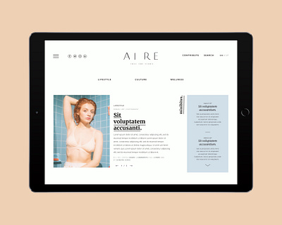 Online Magazine / Aire Mag blog blog design design designgrafico digital magazine magazine design typogaphy ux web webdesign