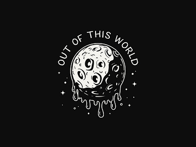 Out Of This World black and white branding digital digital illustration digitalart earth freehand galaxy illustration moon procreate procreate app procreate art procreate brushes procreateapp satellite space stars texture world