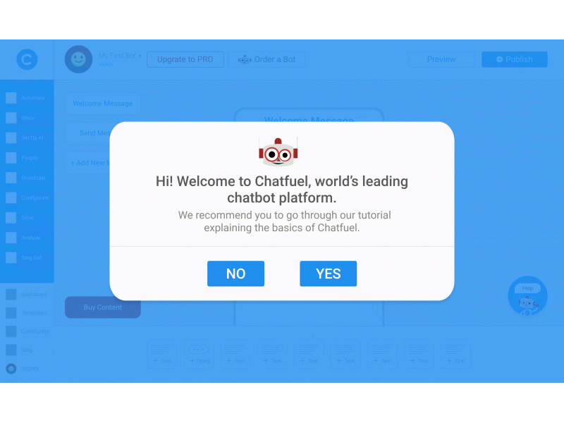 Chatfuel — bot platform [competitive work] chatbot chatbots form design gif illustraion popup uiux ux web design webdesign website