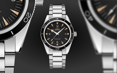 Omega Seamaster Dive Watch VECTOR affinity designer design diving hyperrealism omega realistic time vector watch watches wristwatch