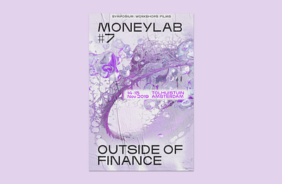 Money Lab Poster 3d amsterdam cgi design graphic design identity illustration mary universe money lab money lab simulation water