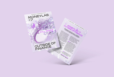 Money Lab #7: Outside of Finance. amsterdam branding editorial design graphic design identity illustration mary universe money lab netherlands typography