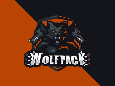 wolfpackfinal adobe esport illustration illustrator mascot mascot logo vector wolf wolfpack