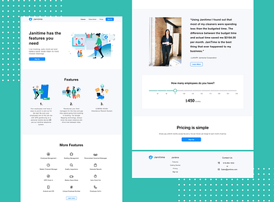 JaniTime Re-Design app branding clean design ios landing page landingpage marketing marketing page minimal mobile sketch sketchapp ui ux