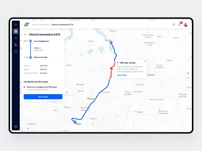 Train monitoring systems dashboard dashboard ui map maps monitoring monitoring dashboard road train ui ux