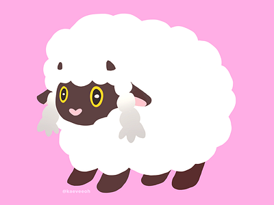 Wooloo Doodle doodle flat nintendo pokemon pokemon sword shield procreate sheep wooloo