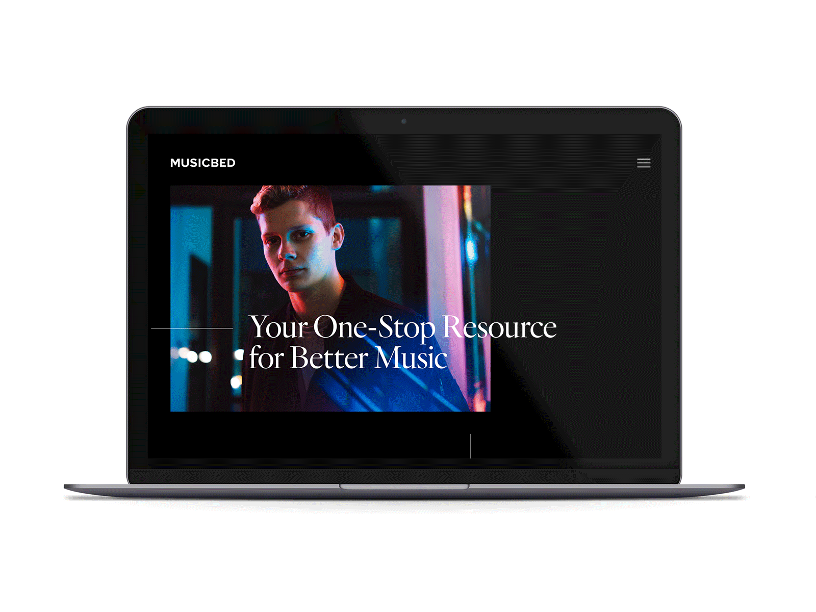 Musicbed Concept black design red ui ux