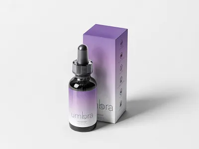 UMBRA CBD Oil branding cbd oil design identity package design packaging typography
