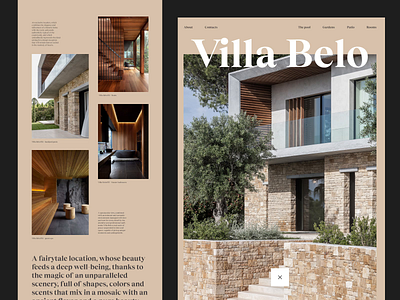 Villa Belo. Fiji - Residential clean design layout minimal typography ui web web design website