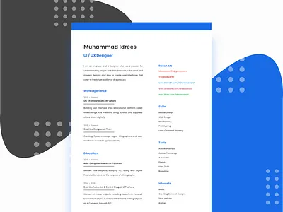 Resume app cv design design figma flat hire me hiring minimal print product designer resume resume design ui ux vector web