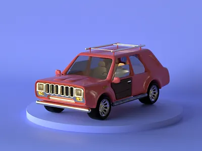 Woody 3d 3d model 3d ui 3d ux automotive car design icon illustration octane realistic