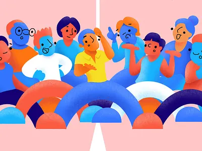 Creative Tensions / Walking the Line creative tensions exercise people people illustration procreate standing