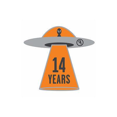 UFO Anniversary Pin alien branding design illustration pin ufo