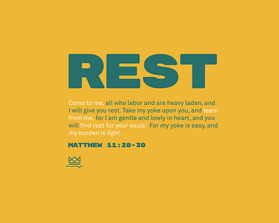 Rest branding church design design flat graphic design icon illustration logo typography