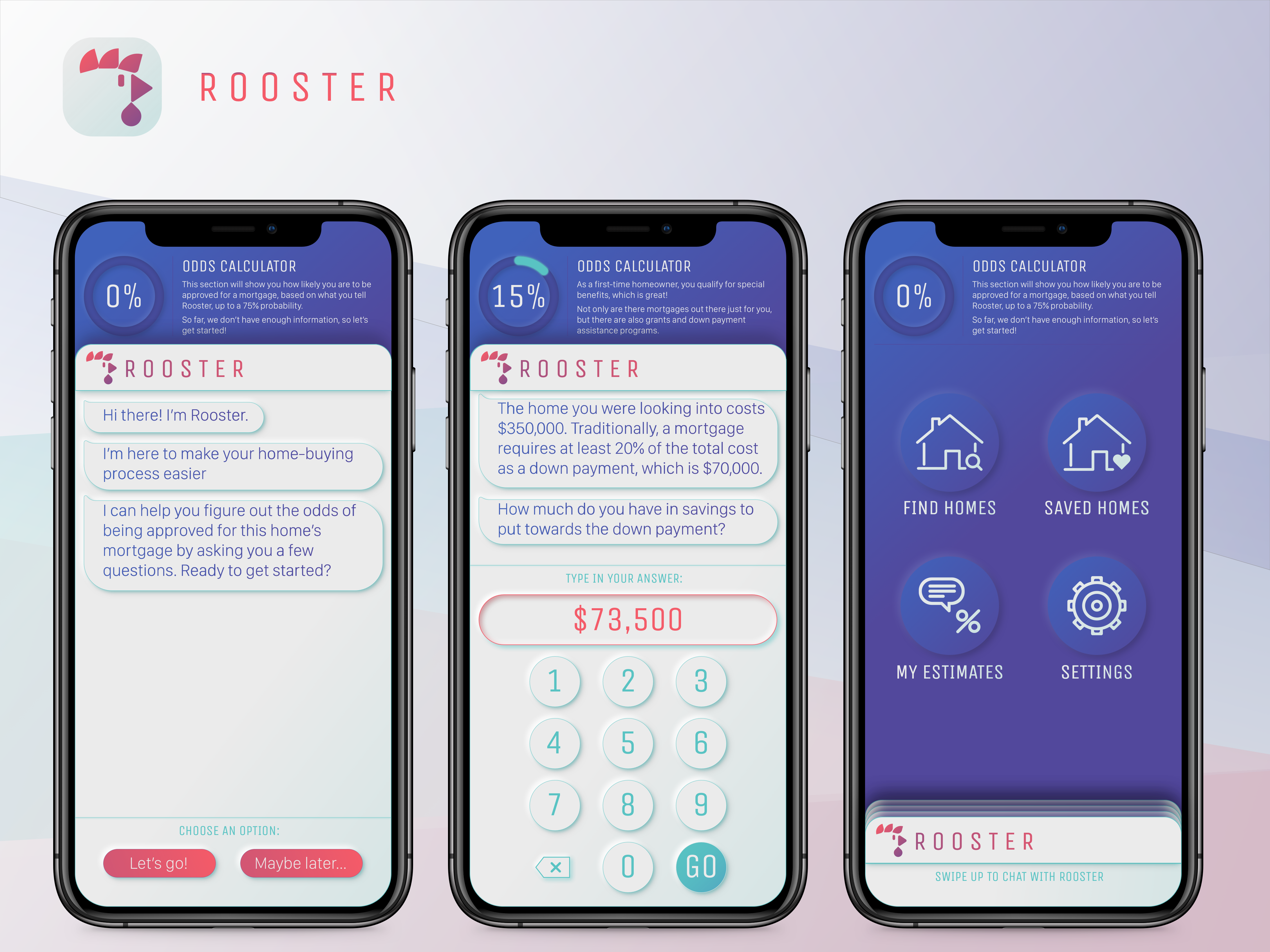 Example of Rooster - A Homebuyer Chatbot
