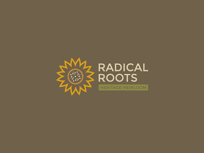 Radical Roots Horizontal Logo brand design brand identity branding branding and identity branding concept branding design design designer farm flower logo graphic design graphicdesign logo logo design logodesign logotype natural sunflower typography vector