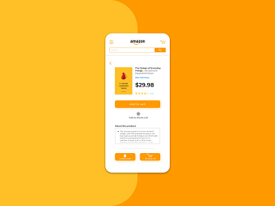 E-Commerce Shop (Single Item) - Amazon adobe xd amazon app dailyui design minimal redesign ui ux xd