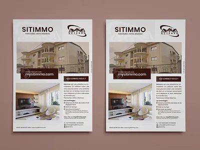 Flyer Design for SITIMMO (Real Estate App) app branding cameroon dark code design flyer flyer design flyers mockup mockup design platform real estate real estate app realestate studio virtual reality virtualreality vr