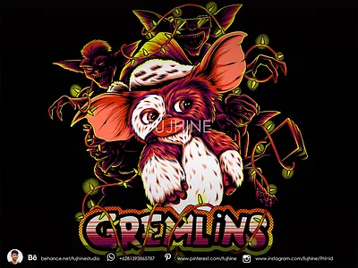 Gremlins 2 apparel art brand cloth clothing cute film poster fujhine gremlin illustration monster movie poster party party poster poster print tshirt ui wacom wacom cintiq