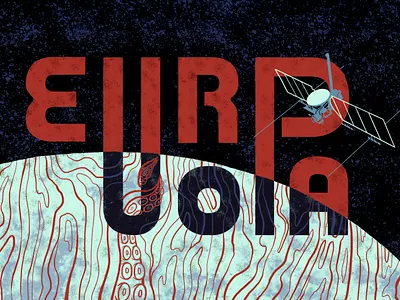 Europa digital illustration europa illustration moon photoshop tentacle typogaphy