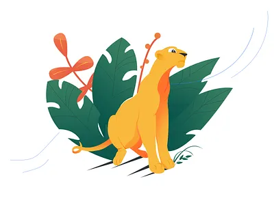 Lion animal flat ikon lion ps