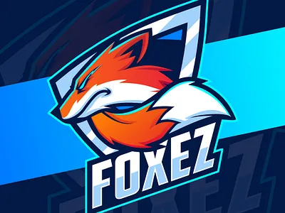 FOX MASCOT ESPORT LOGO DESIGNS charachter dog e sport esport football fox game gamer logo mascot orange sport twitch vector wolf wolves