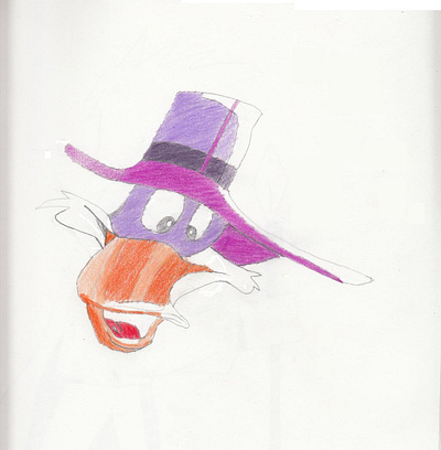 Darkwing Duck Head drawing