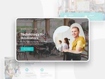 Event Homepage Web design - intro design elementor templates ui ux web website