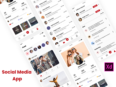 Social app app chat graphics design illustrator design media mobile app design photoshop design profile sketchapp social app social media ui design ux design xd design