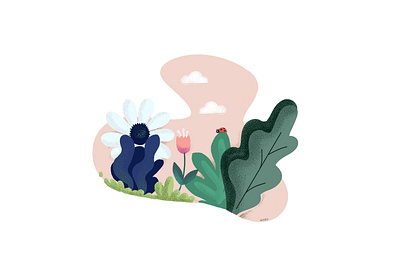 Ladybug bug design flat garden hand drawn illustration ladybug procreate procreate app procreateapp sketch vector