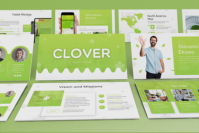 Clover - Creative Powerpoint Template business presentation clean finance lookbook minimal pitchdeck powerpoint template presentation proposal simple slides