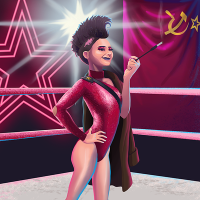 Zoya the Destroya girlpower illustration lasso netflix photoshop russia sparkle woman