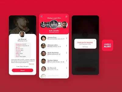 Amber alert designer ui uiux userinterface