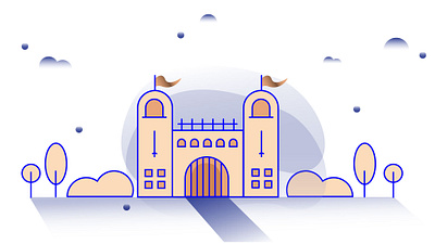 Castle castle design illustration vector