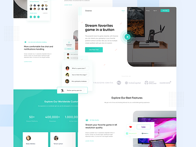 Dawraa clean clean design design game game design game ui landing page landing page ui landingpage minimal minimalism site streamer streaming ui ui design user interface web web design web ui