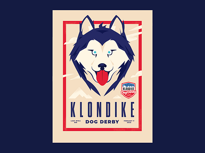 2020 Klondike Dog Derby Poster creative derby design designer digital illustration dog graphicdesign husky illustration minnesota mn poster poster design posters siberian husky vector