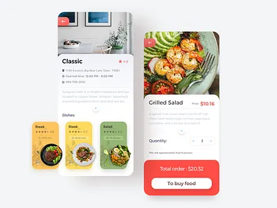 Order a meal service account app branding buy calendar clean dailyui design flat footer managenment minimal mobile personal task tasks team ux 沙拉 订餐 预定